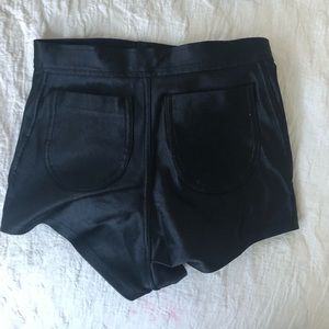 Black disco shorts